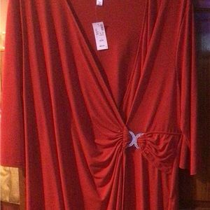 Avenue red dress with rhinestone belt size 26/28 plus size